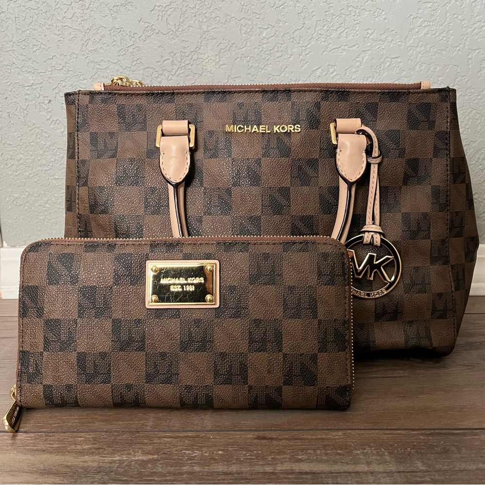 Michael Kors Sutton Medium Satchel Bag & Wallet Set